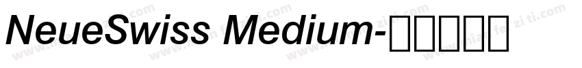 NeueSwiss Medium字体转换